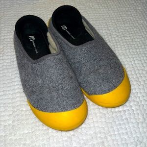 Mahabis Curve Wool Snap Slipper Shoe